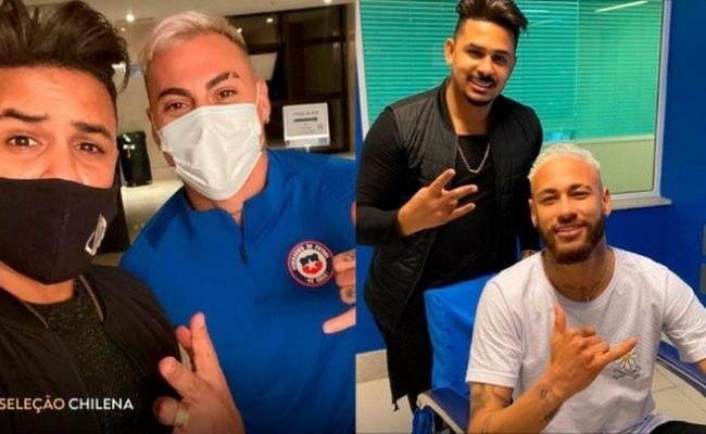 Don Marlus com jogadores Copa América 2021 · Superesportes